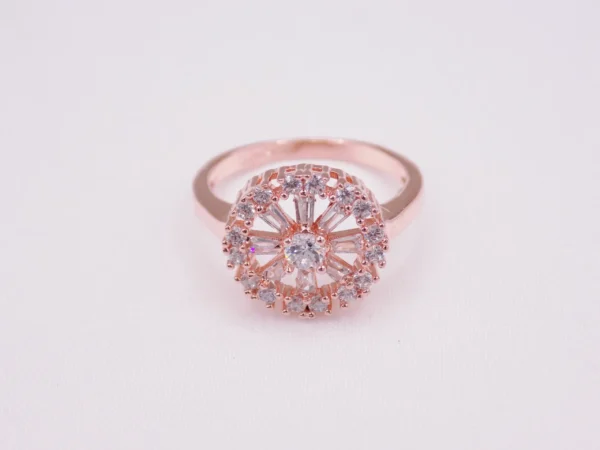 Rose Gold Solitaire Spin Ring